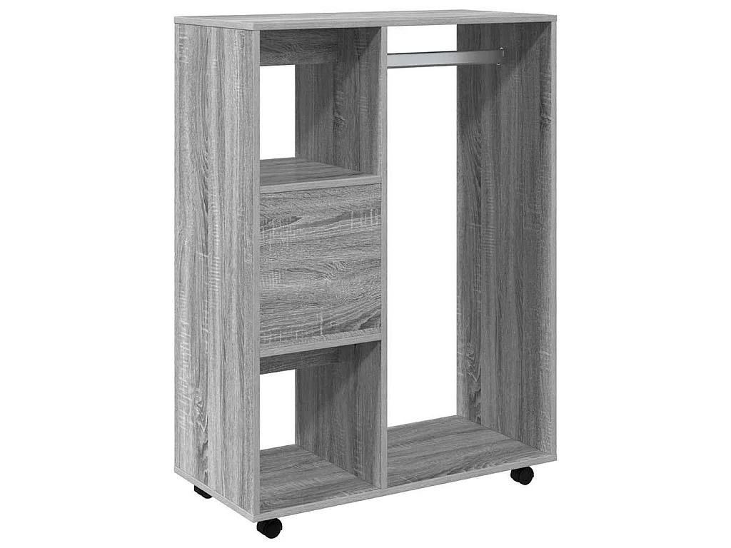 Armadio Grigio Sonoma 80x40x110 cm in Legno Multistrato