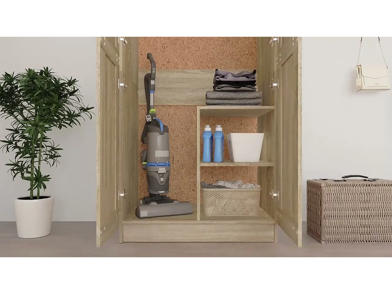 Garde-robe Chêne sonoma 82,5x51,5x180 cm Aggloméré