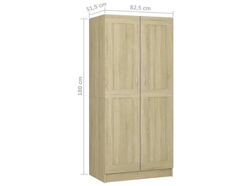 Garde-robe Chêne sonoma 82,5x51,5x180 cm Aggloméré