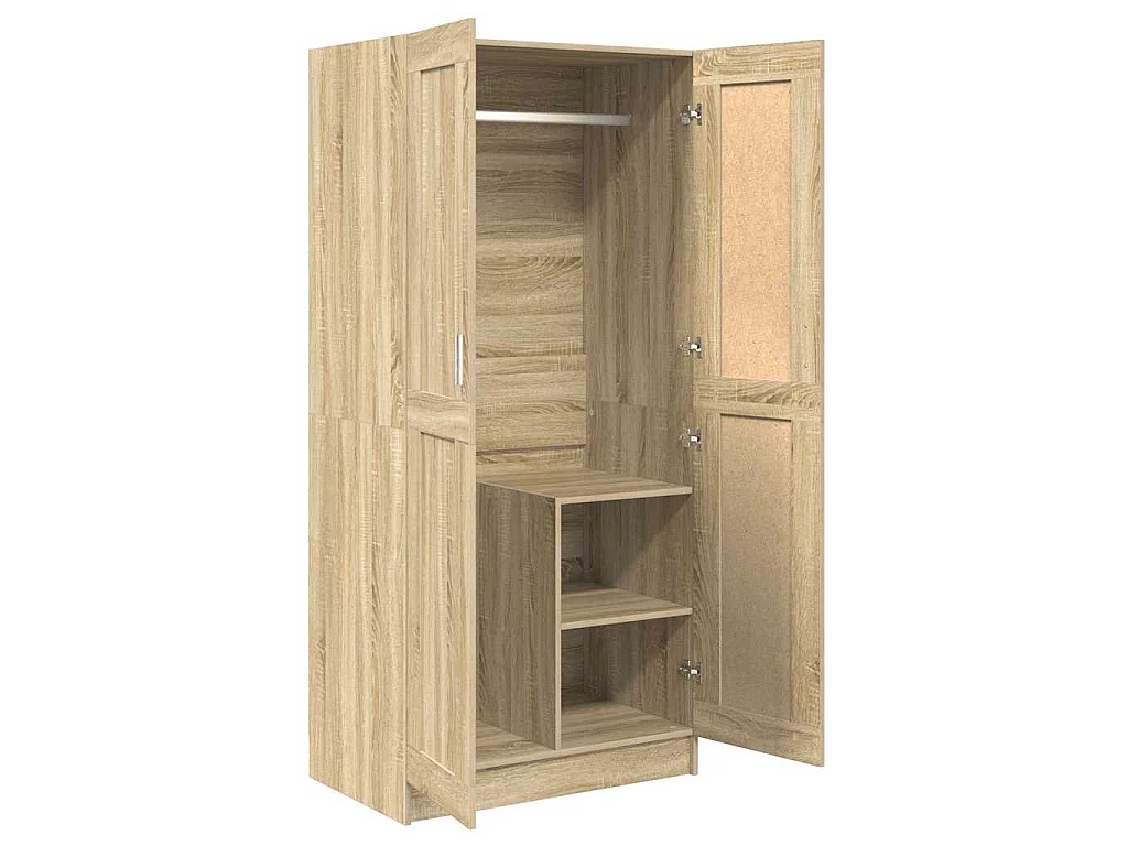 Armario de madera contrachapada color roble 82,5x51,5x180 cm