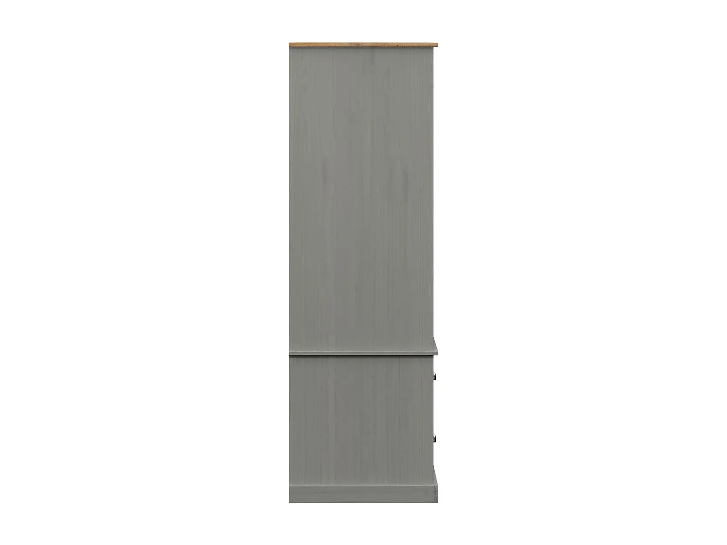 Kleiderschrank VIGO Grau 90x55x170 cm Massivholz Kiefer