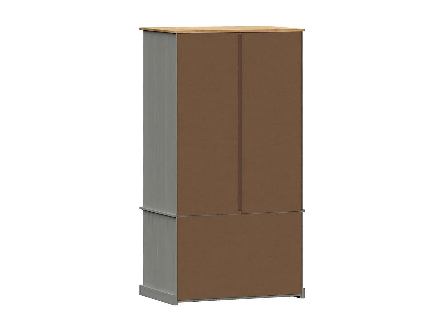 Kleiderschrank VIGO Grau 90x55x170 cm Massivholz Kiefer