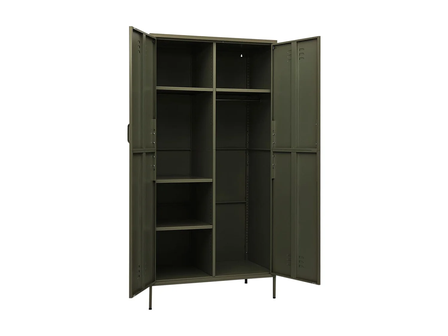 Kleiderschrank Olivgrün 90x50x180 cm Stahl