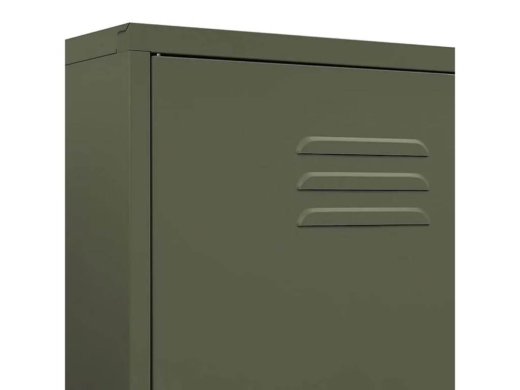 Garde-robe Vert olive 90x50x180 cm Acier
