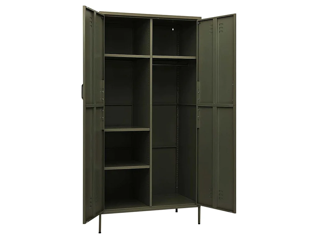 Garde-robe Vert olive 90x50x180 cm Acier