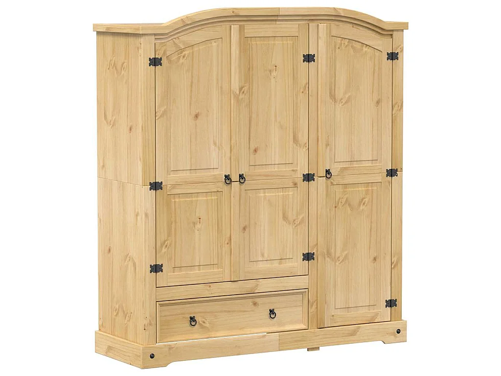 Garde-robe Corona 151,5x52x170 cm bois de pin massif