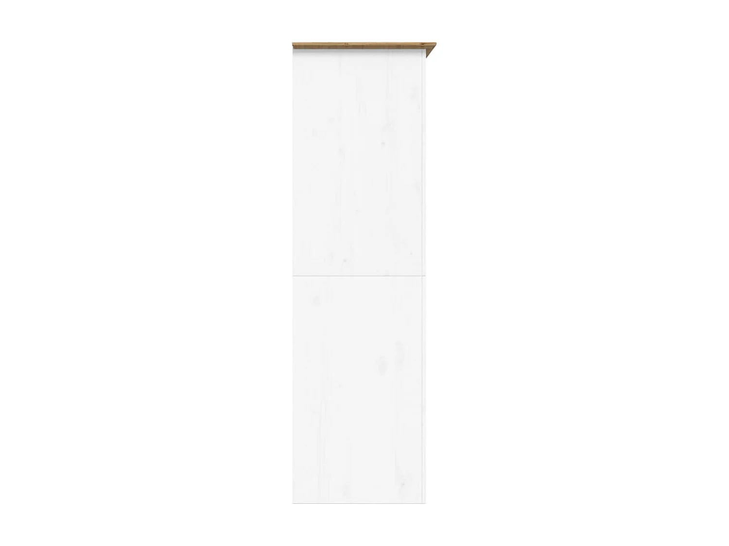 Garde-robe BODO blanc marron 99x53,5x173 cm bois massif de pin
