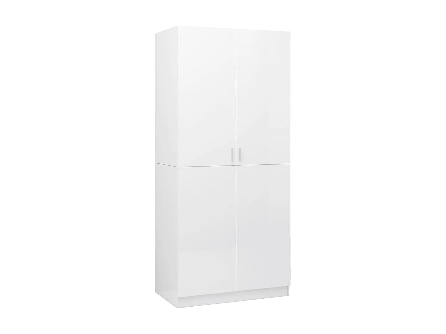 Armadio Bianco Lucido 90x52x200 cm in Legno Multistrato