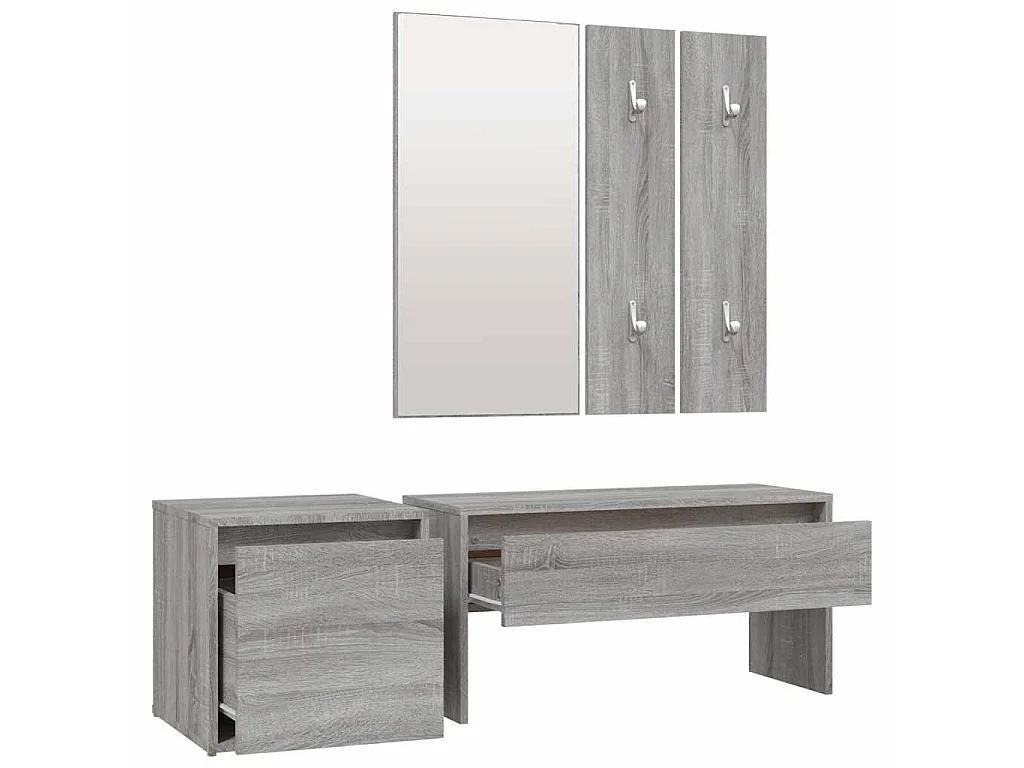 Ensemble de meubles de couloir Sonoma gris Bois d'ingénierie