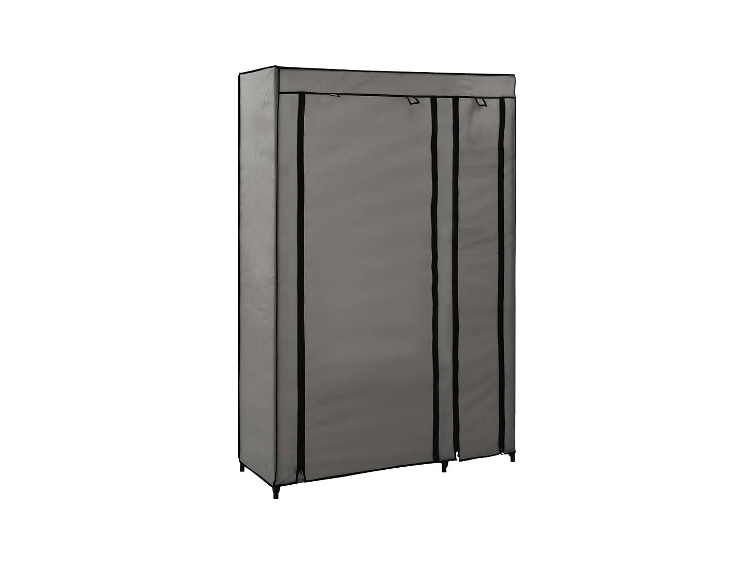 Garde-robes pliables 2 pcs Gris 110x45x175 cm Tissu