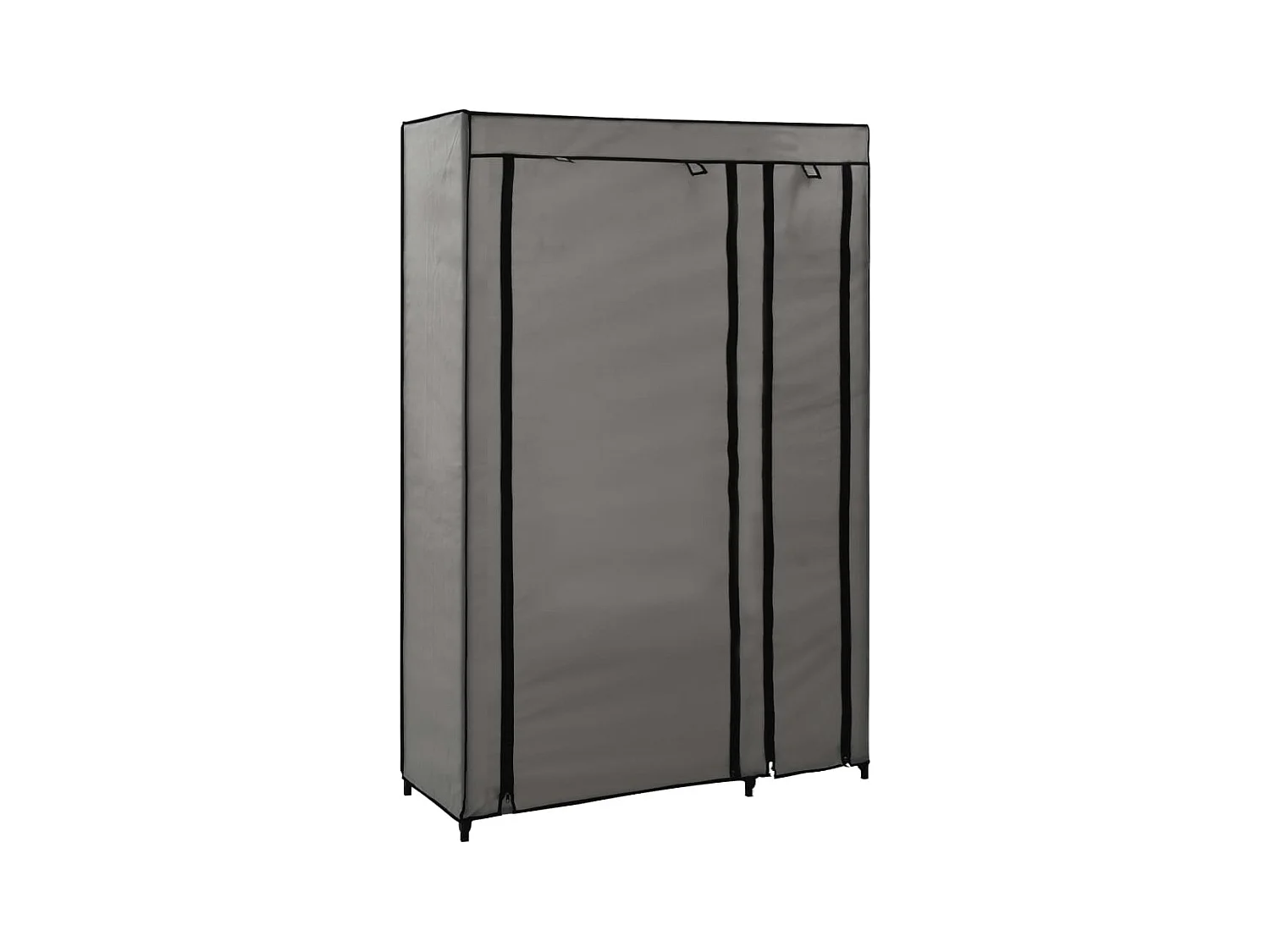 Kledingkasten opvouwbaar 2 st 110x45x175 cm stof grijs
