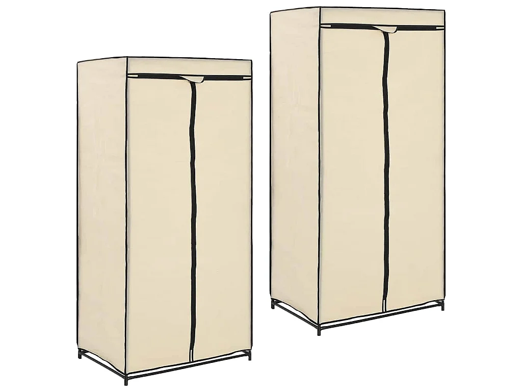 Armadio 2 pz Crema 75x50x160 cm