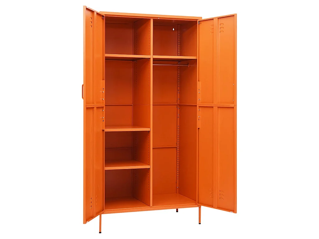 Armadio Arancione 90x50x180 cm in Acciaio