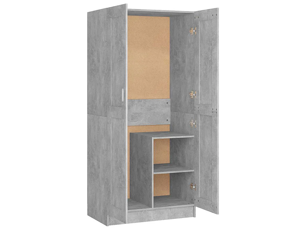 Garde-robe Gris béton 82,5x51,5x180 cm Bois d’ingénierie