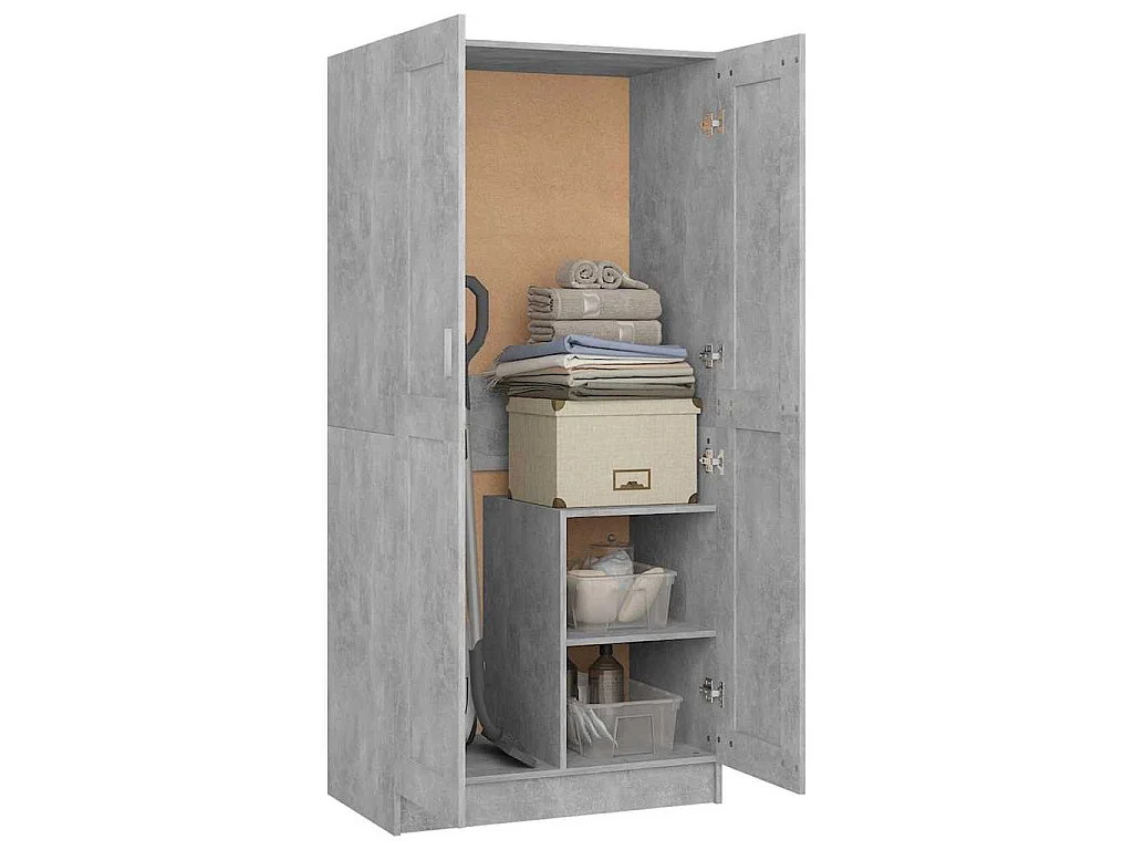 Garde-robe Gris béton 82,5x51,5x180 cm Bois d’ingénierie