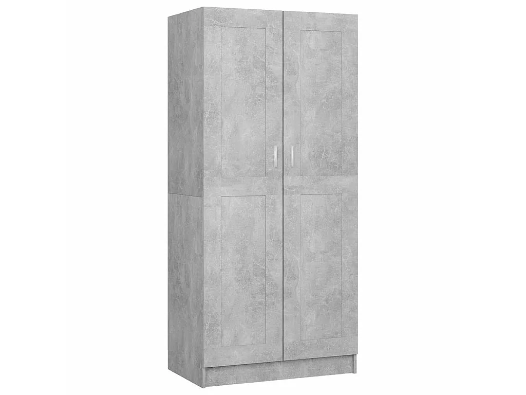 Garde-robe Gris béton 82,5x51,5x180 cm Bois d’ingénierie