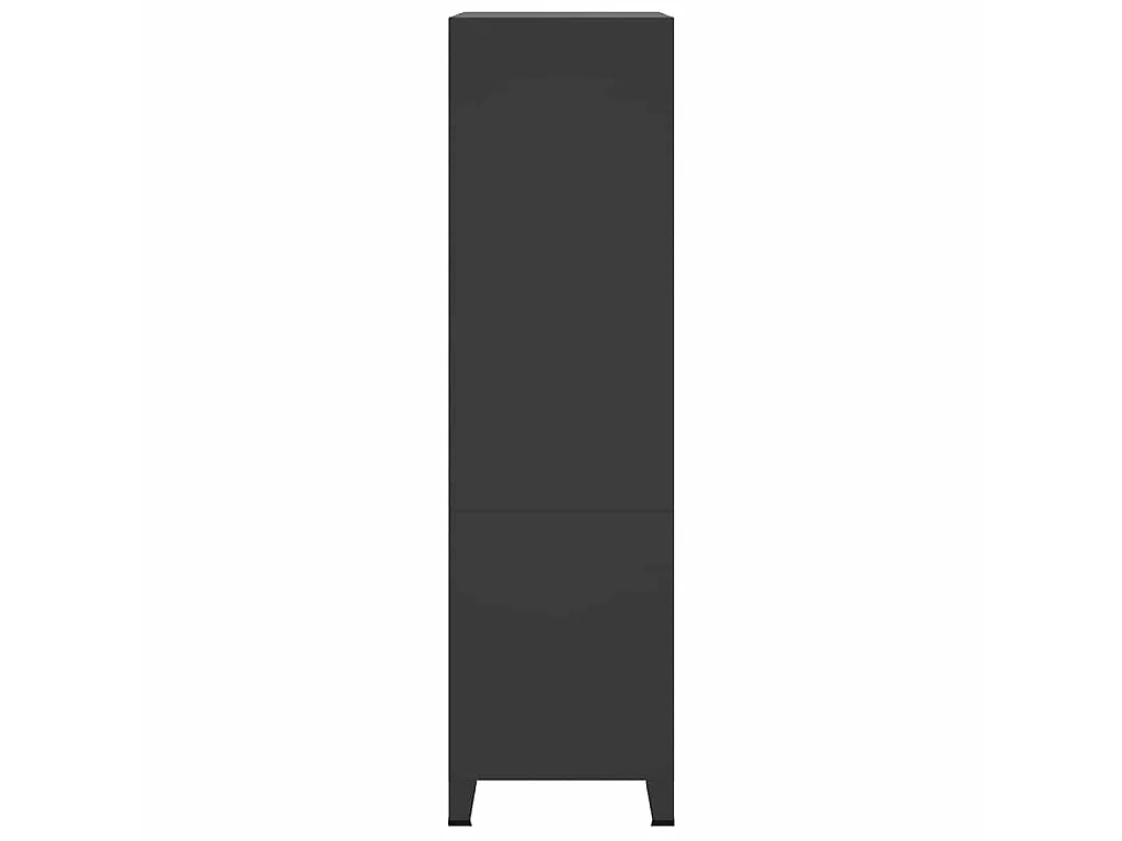 Garde-robe industrielle Noir 90x50x180 cm Métal