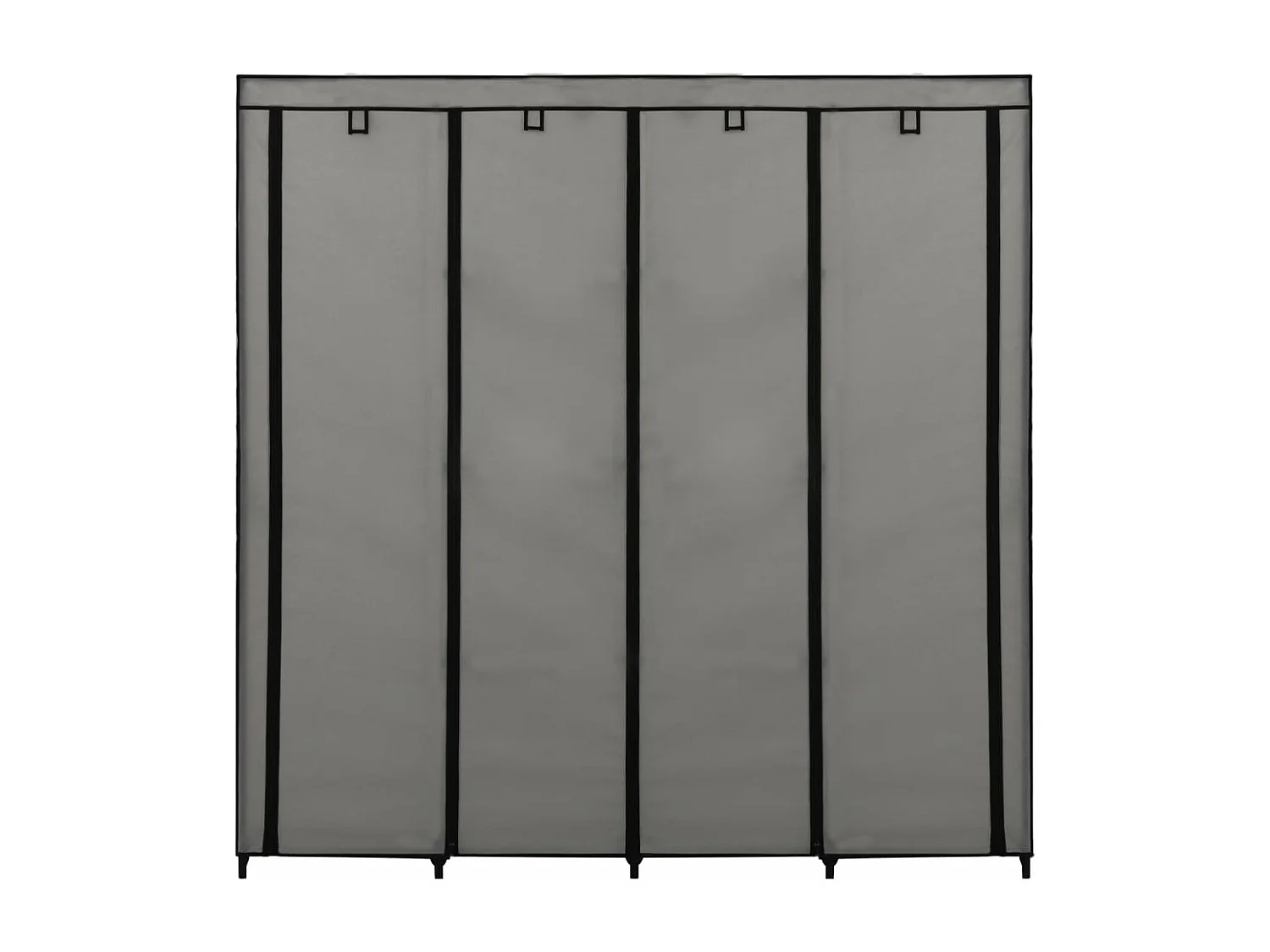 Kleiderschrank mit 4 Fächern Grau 175 x 45 x 170 cm