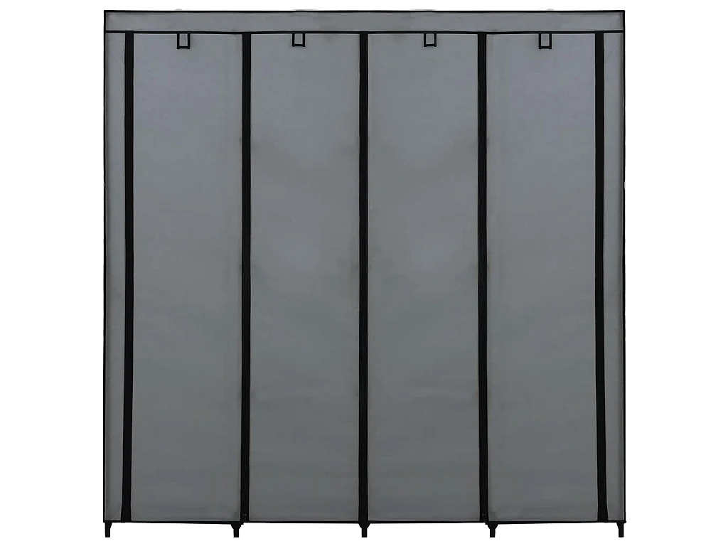 Guardaroba con 4 Scomparti Grigio 175x45x170 cm