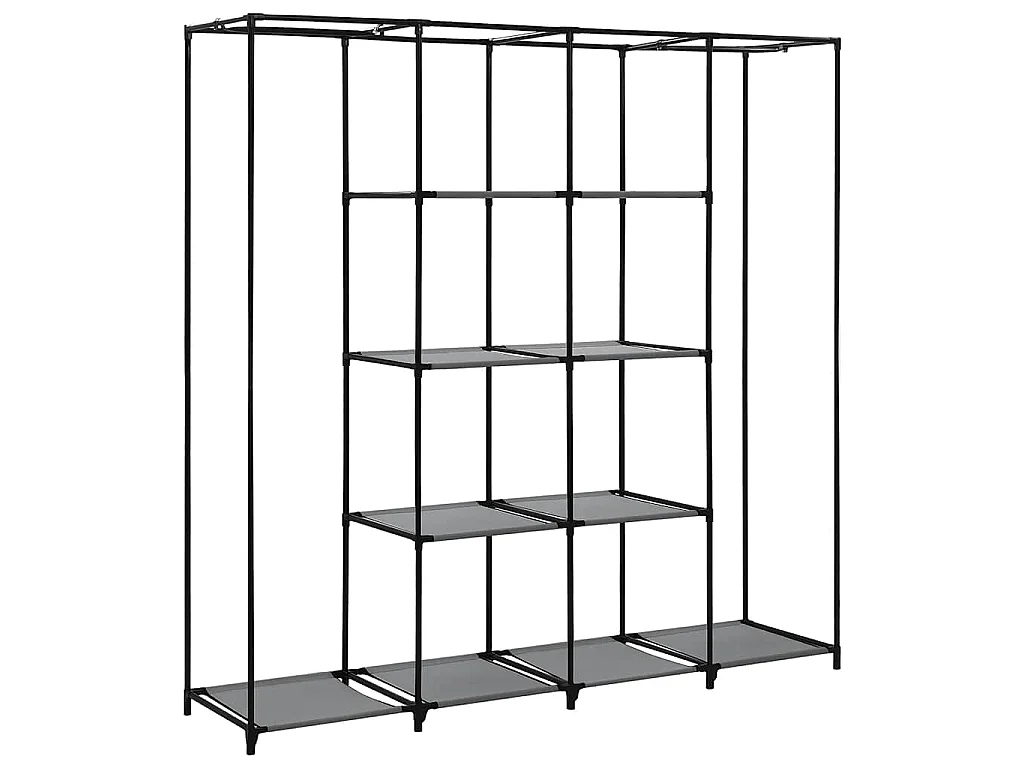 Guardaroba con 4 Scomparti Grigio 175x45x170 cm