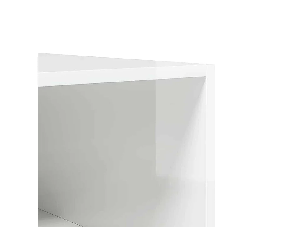 Kledingkast 100x50x200 cm bewerkt hout hoogglans wit