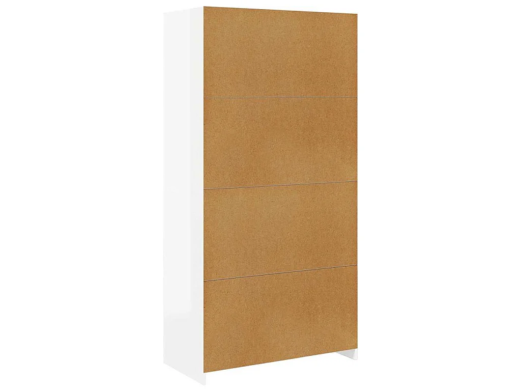 Kledingkast 100x50x200 cm bewerkt hout hoogglans wit