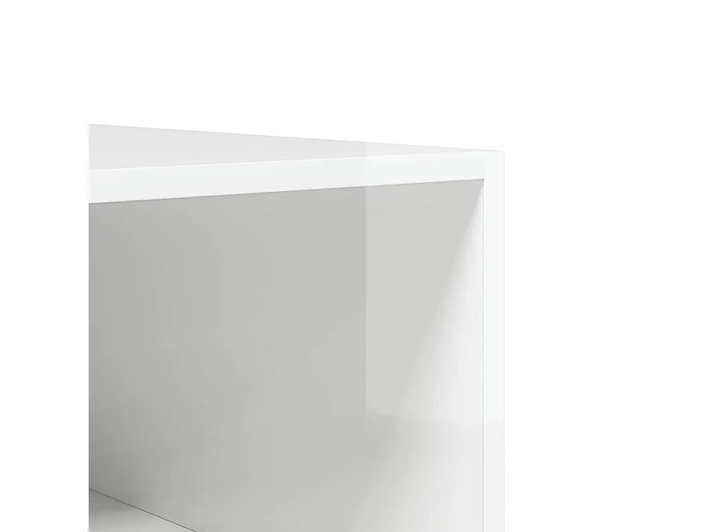 Kledingkast 100x50x200 cm bewerkt hout hoogglans wit