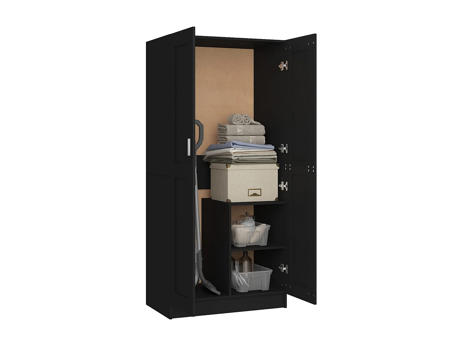 Garde-robe Noir 82,5x51,5x180 cm Aggloméré