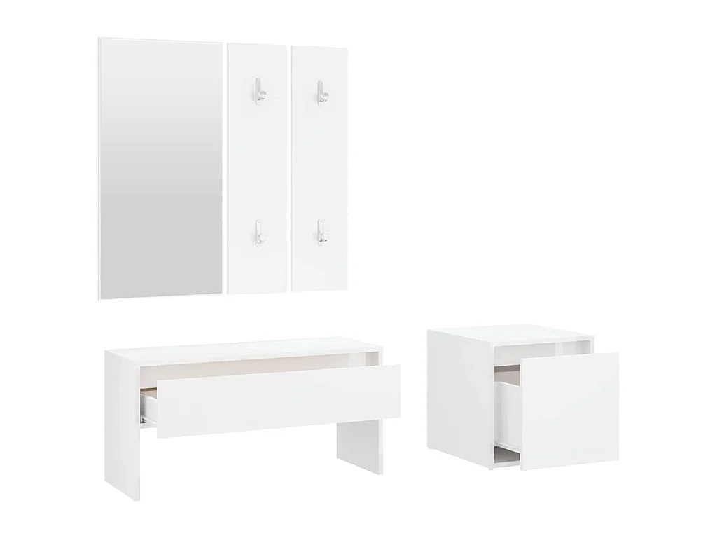 Ensemble de meubles de couloir Blanc Bois d'ingénierie