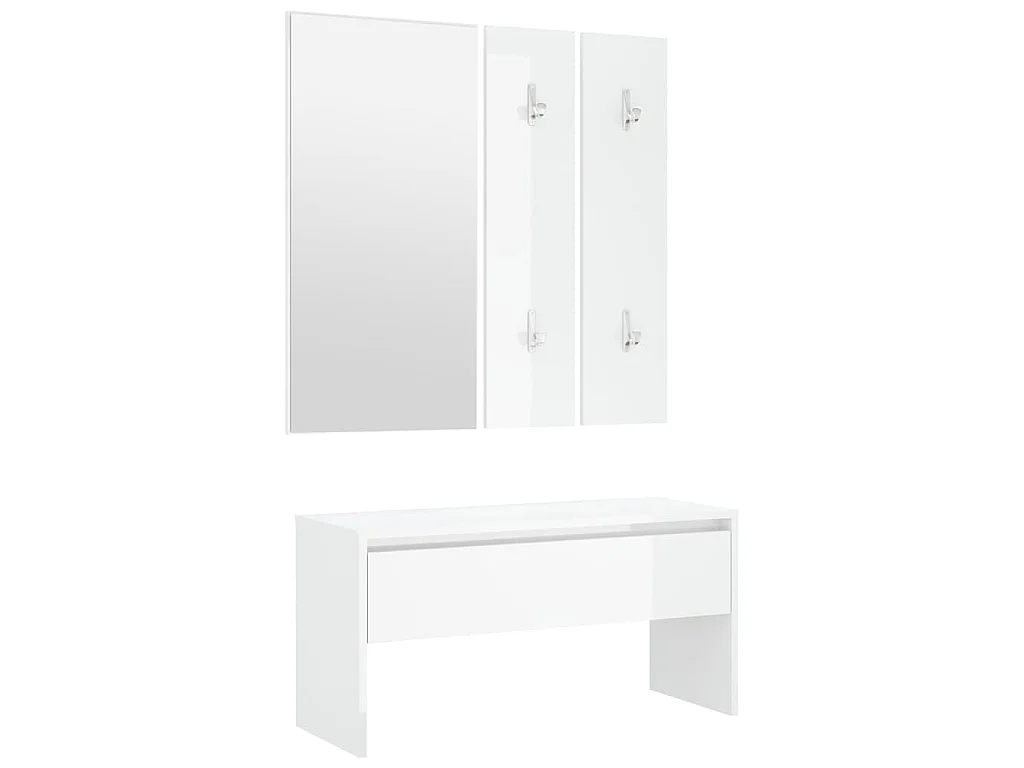 Ensemble de meubles de couloir Blanc Bois d'ingénierie