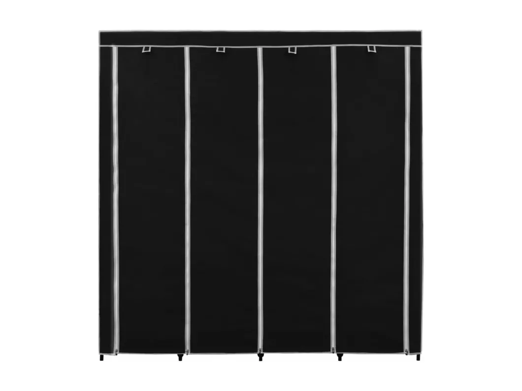 Kauf Unique Kleiderschrank mit 4 Fächern Schwarz 175 x 45 x 170 cm