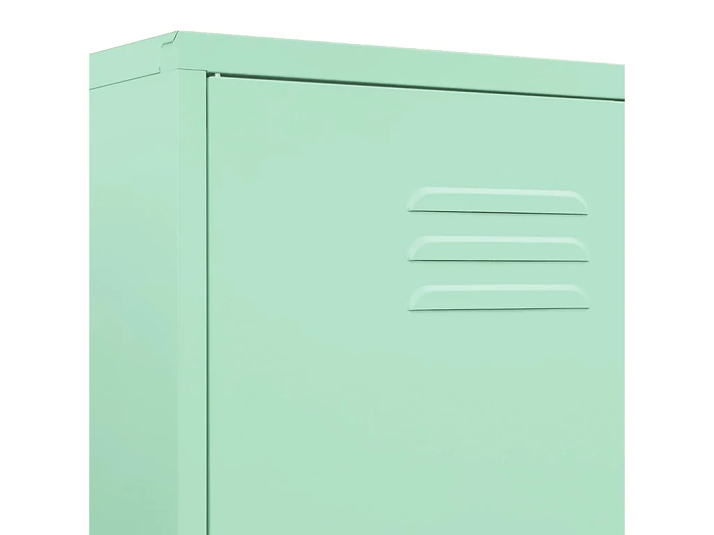 Kledingkast 90x50x180 cm staal mintkleurig