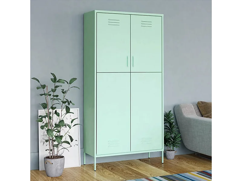 Garde-robe Vert menthe 90x50x180 cm Acier