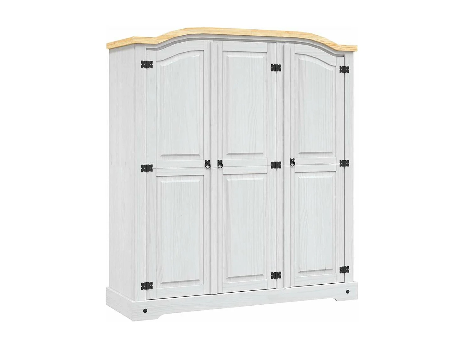Kledingkast met 3 deuren Mexicaans grenenhout Corona-stijl wit