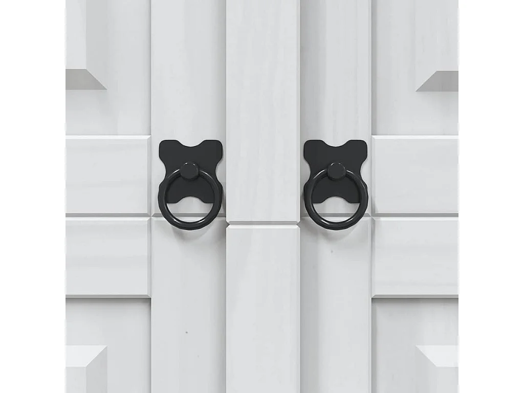 Kledingkast met 3 deuren Mexicaans grenenhout Corona-stijl wit