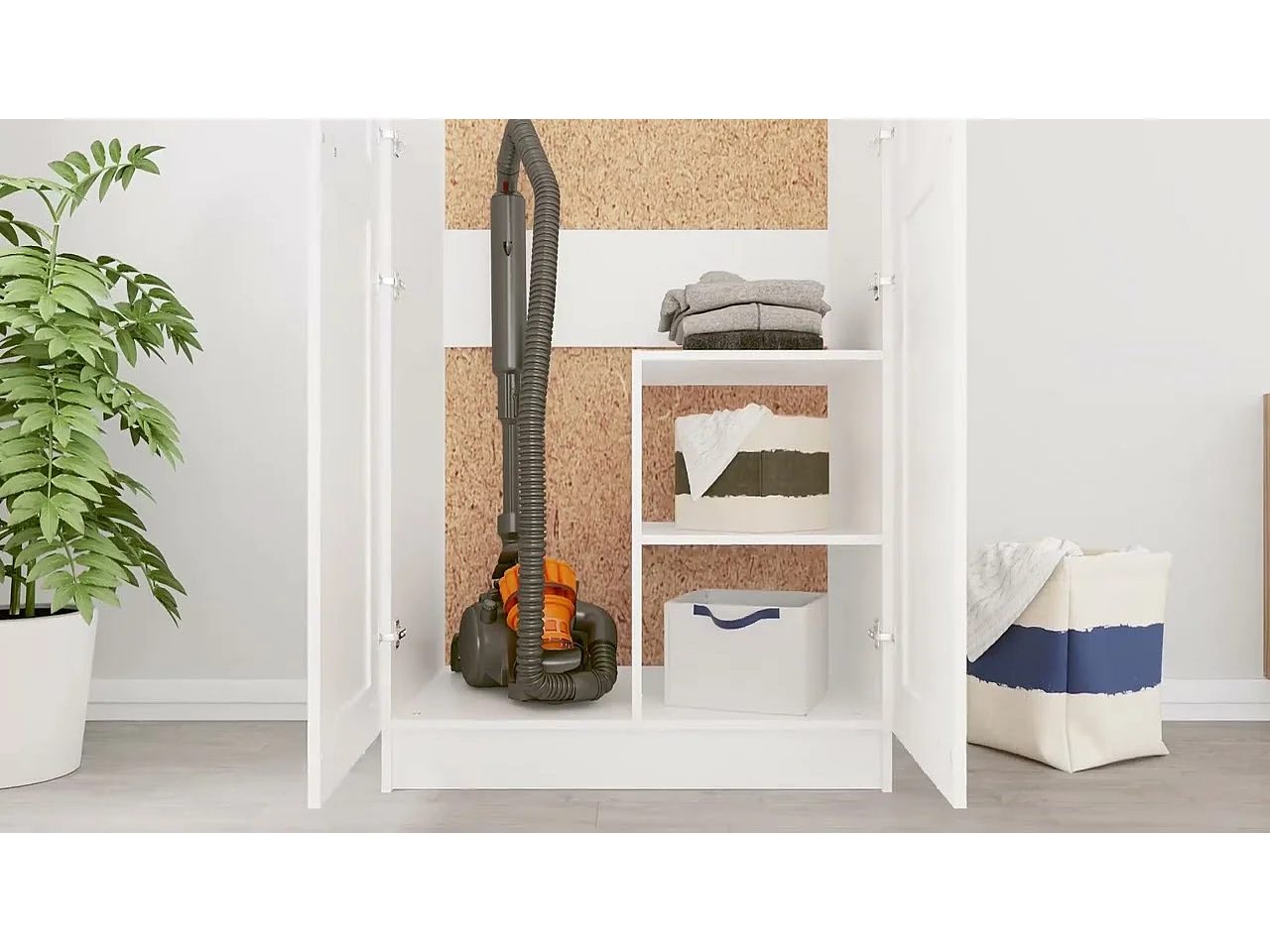 Kleiderschrank Weiß 82,5x51,5x180 cm Holzwerkstoff