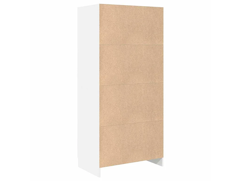 Armario de madera contrachapada blanco 82,5x51,5x180 cm