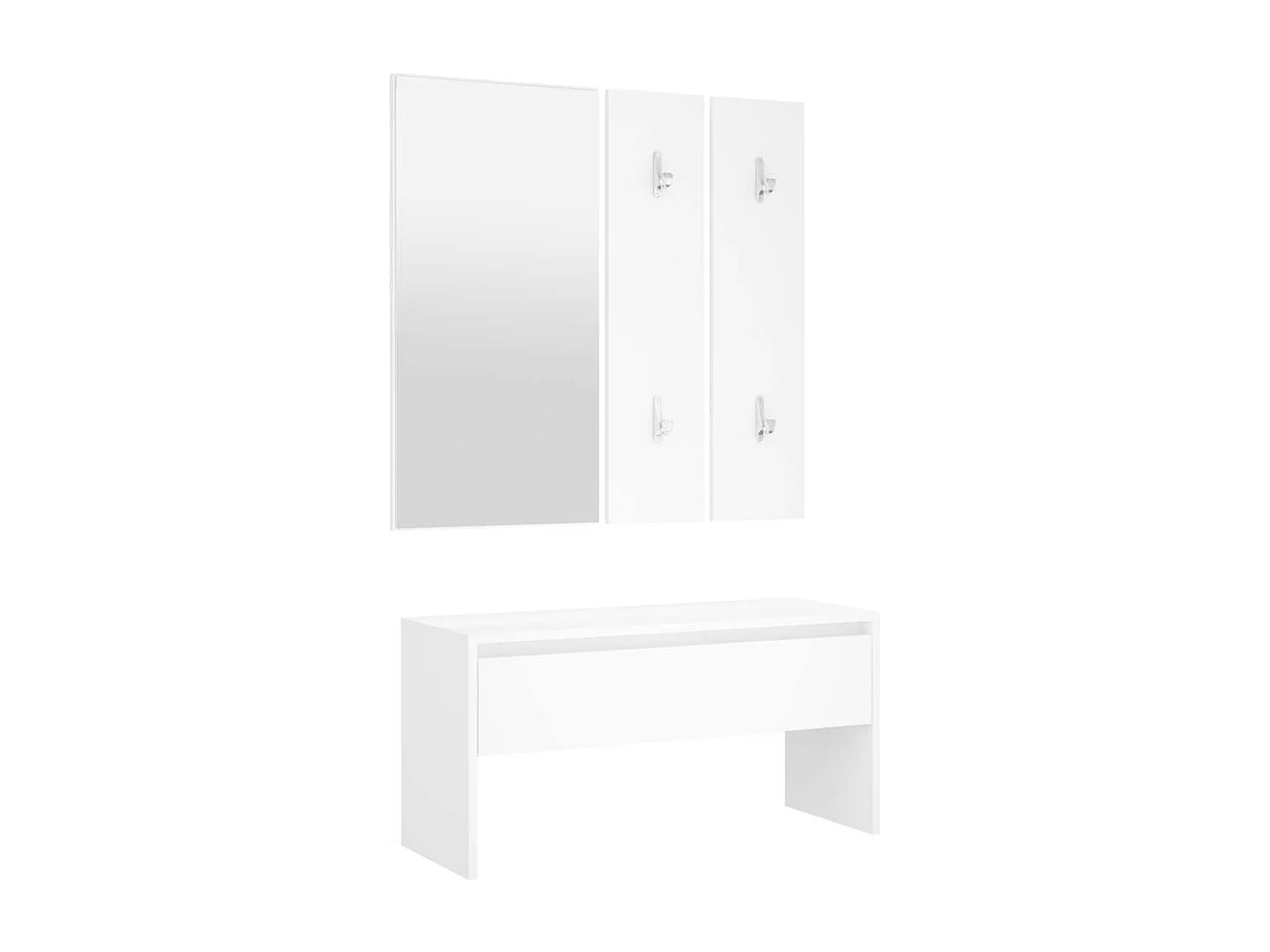 Ensemble de meubles de couloir Blanc Bois d'ingénierie