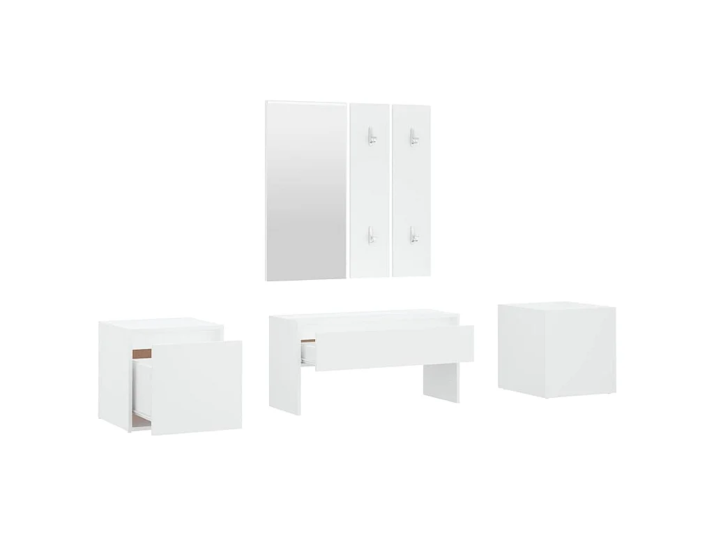 Ensemble de meubles de couloir Blanc Bois d'ingénierie