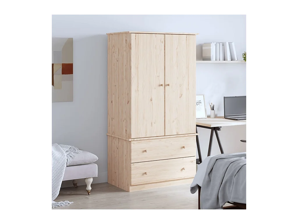 Garde-robe ALTA 90x55x170 cm bois massif de pin
