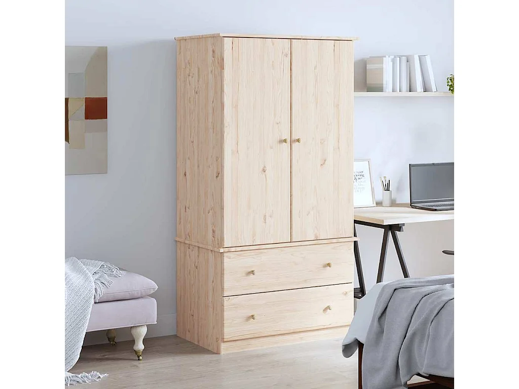 Garde-robe ALTA 90x55x170 cm bois massif de pin