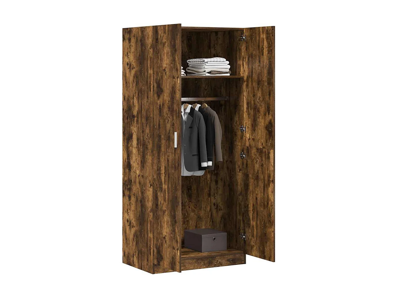 Kleiderschrank Räuchereiche 80x52x180 cm Holzwerkstoff