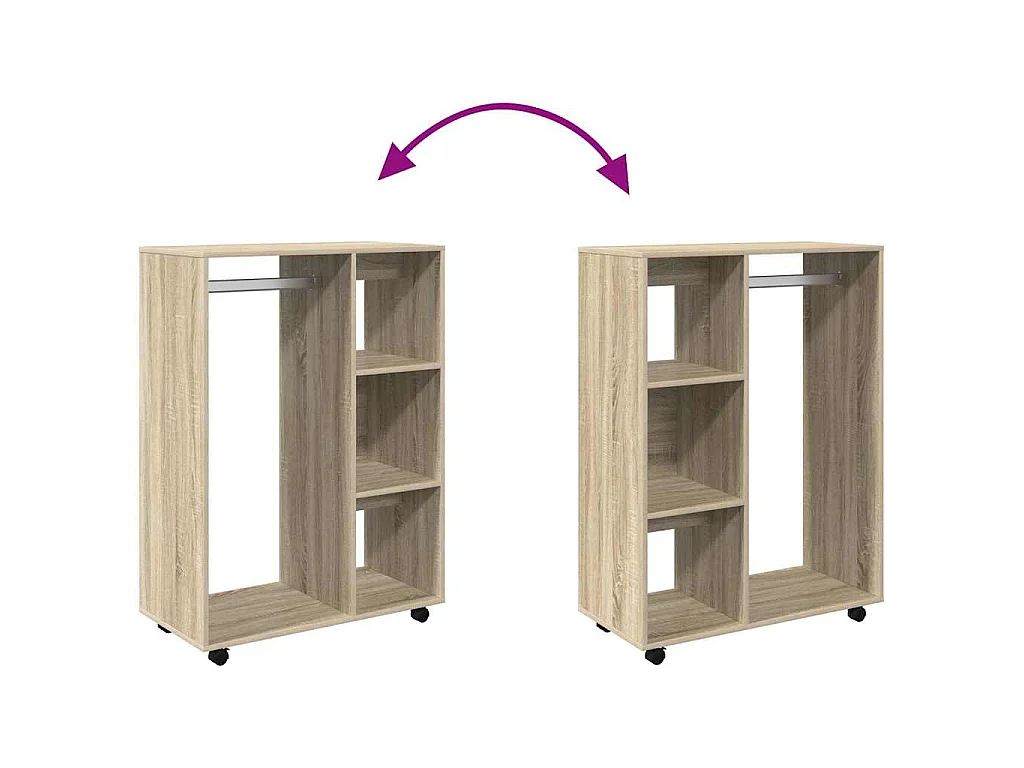 Garde-robe Chêne sonoma 80x40x110 cm Bois d’ingénierie