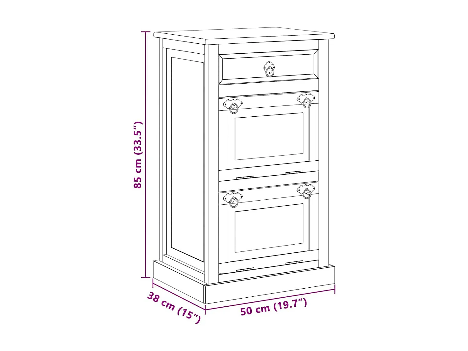 Kleiderschrank Räuchereiche 100x50x200 cm Holzwerkstoff