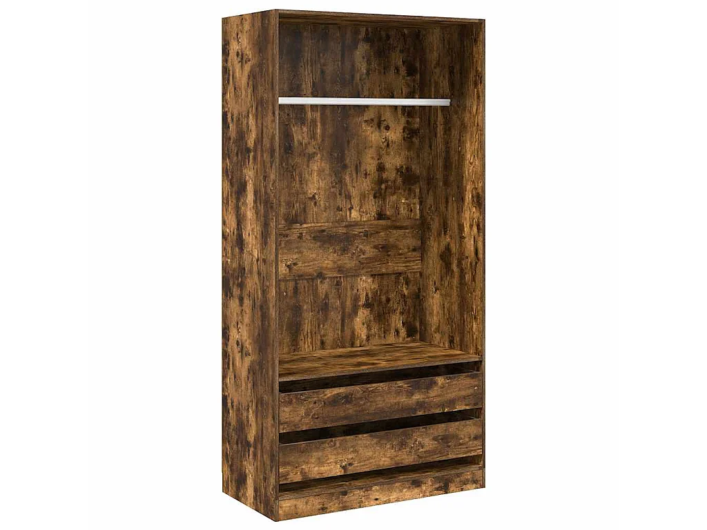 Kleiderschrank Räuchereiche 100x50x200 cm Holzwerkstoff
