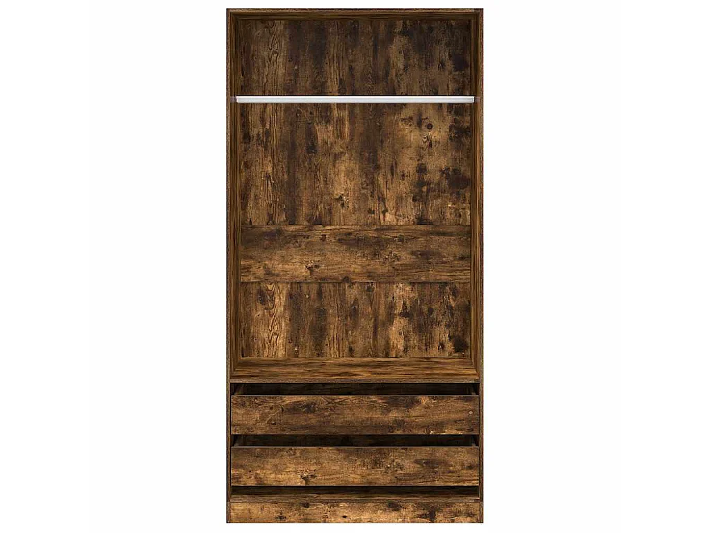 Armadio Rovere Fumo 100x50x200 cm in Legno Multistrato