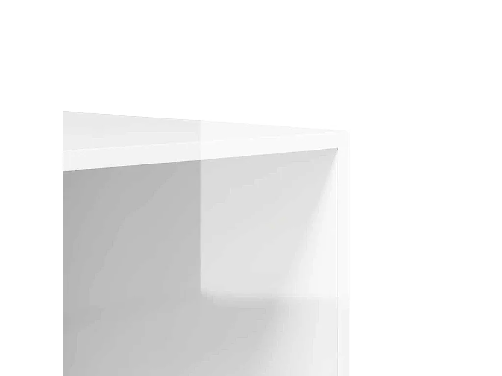 Armadio Bianco Lucido 100x50x200 cm in Legno Multistrato