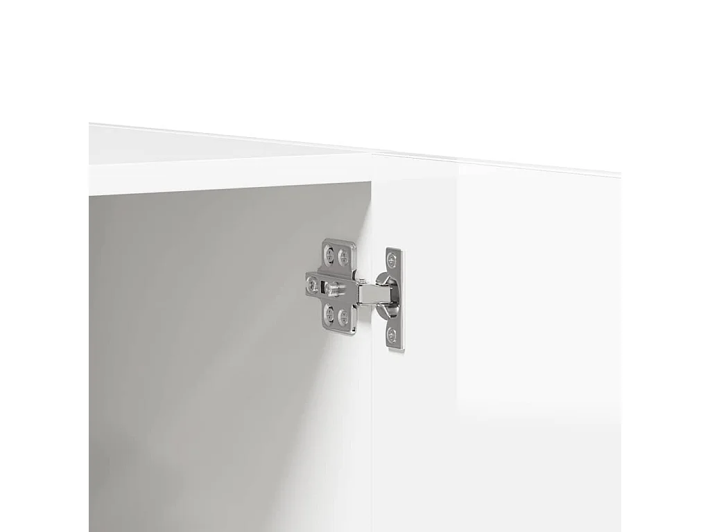 Kledingkast 80x52x180 cm bewerkt hout hoogglans wit