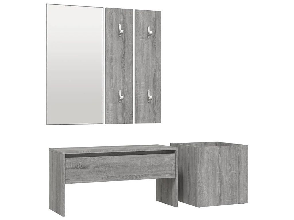 Ensemble de meubles de couloir Sonoma gris Bois d'ingénierie