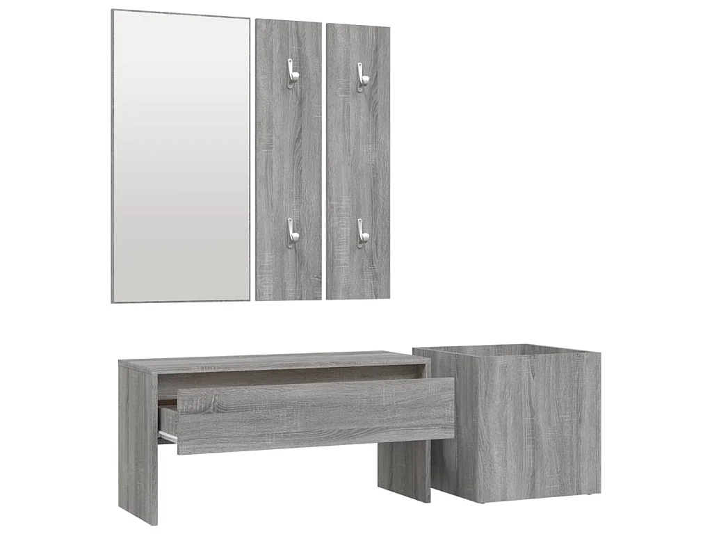 Ensemble de meubles de couloir Sonoma gris Bois d'ingénierie